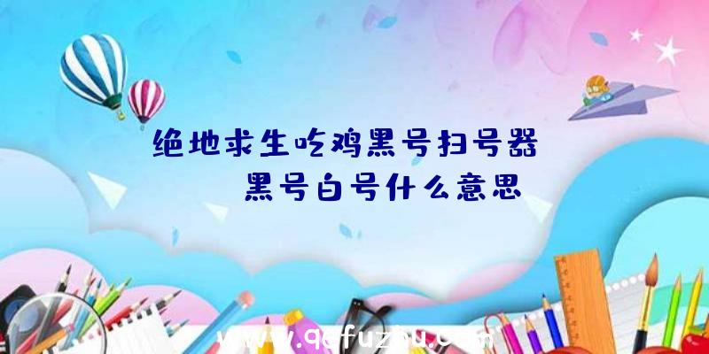 「绝地求生吃鸡黑号扫号器」|pubg黑号白号什么意思